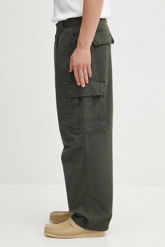 Бавовняні штани Carhartt WIP Cole Cargo Pant I031218.2ZXGD зелений AW25
