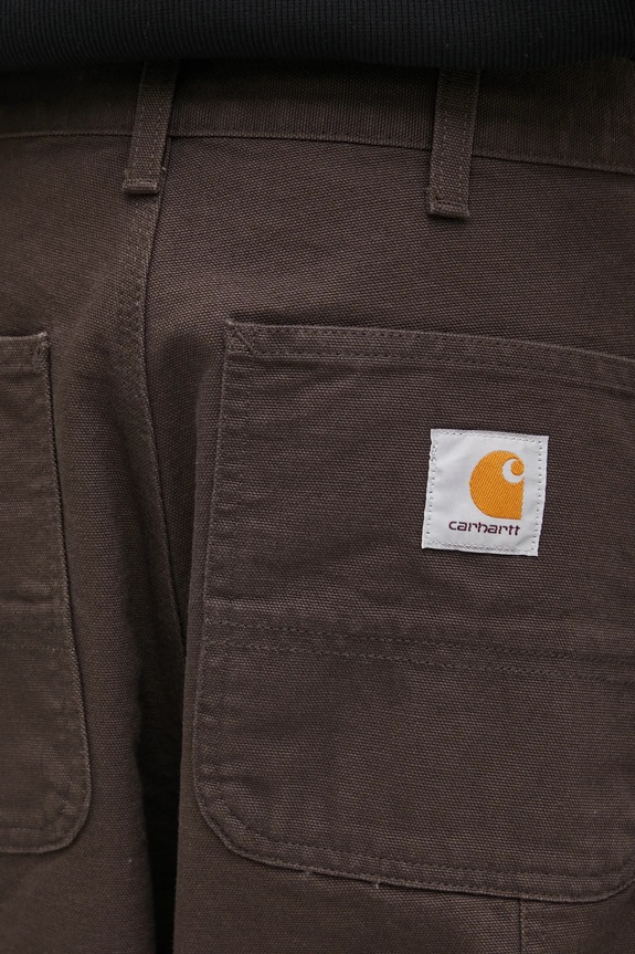 Хлопковые брюки Carhartt WIP Double Knee Pant коричневый I031501.4702