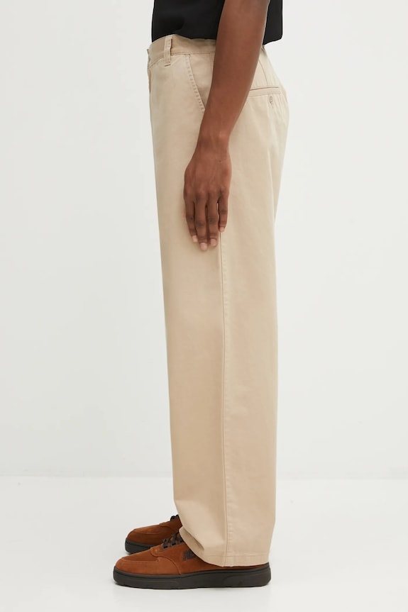 Памучен панталон Carhartt WIP Brady Pant I035655.G106 бежов AW25