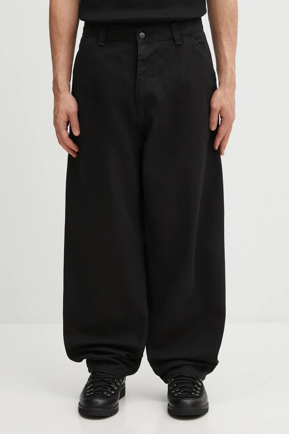 Carhartt WIP spodnie bawełniane OG Single Knee Pant gładkie czarny I035637.8906