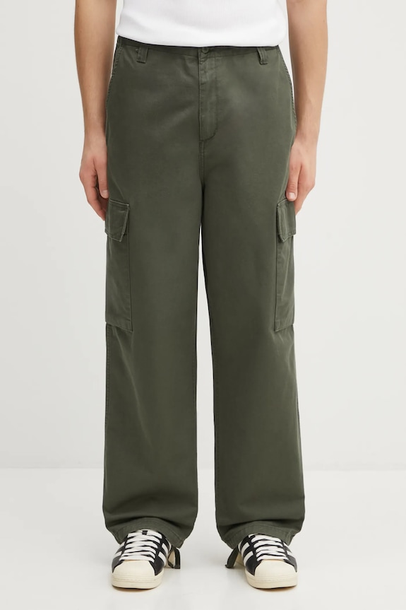 Хлопковые брюки Carhartt WIP Kade Cargo Pant гладкий зелёный I035585.2ZX06