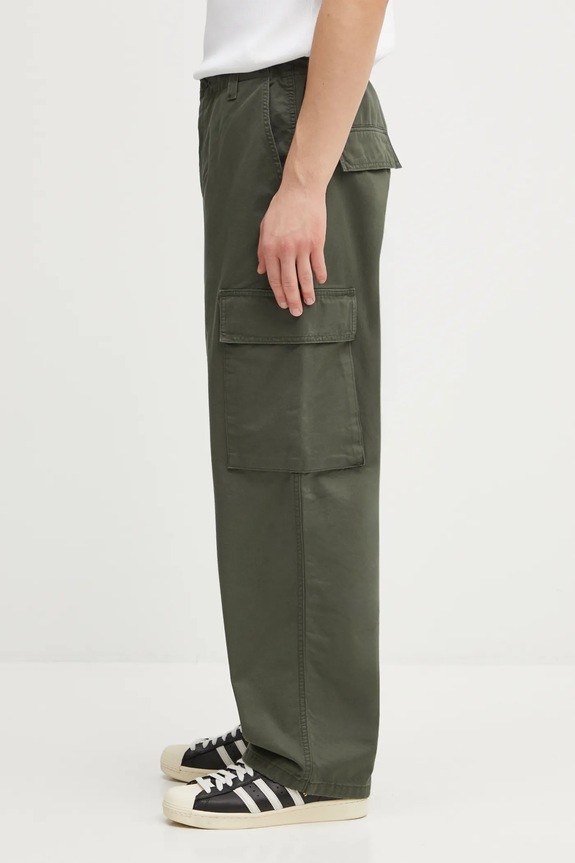 Бавовняні штани Carhartt WIP Kade Cargo Pant I035585.2ZX06 зелений AW25
