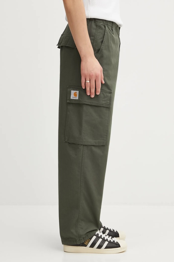 Бавовняні штани Carhartt WIP Kade Cargo Pant зелений I035585.2ZX06