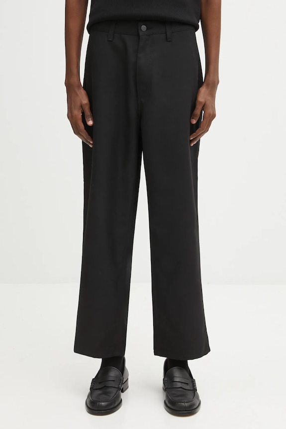 Hlače s dodatkom vune Carhartt WIP Ray Single Knee Pant ravni crna I035635.8901