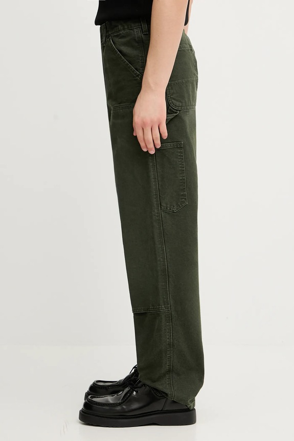 Carhartt WIP pantaloni in cotone Double Knee Pant I034796.494O verde AW25