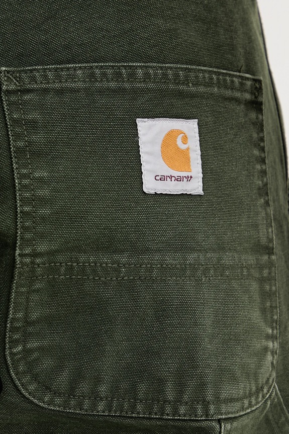 Carhartt WIP pantaloni in cotone Double Knee Pant verde I034796.494O
