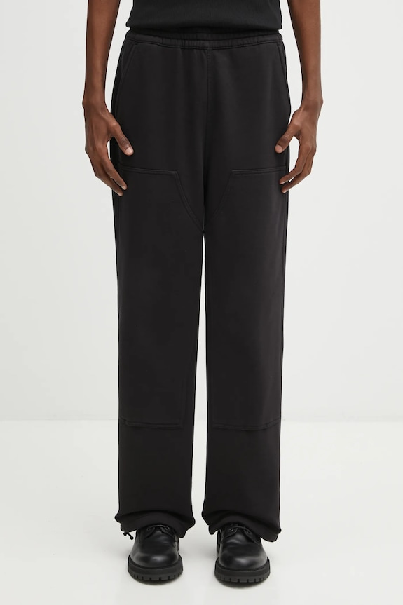 Carhartt WIP joggers Double Knee Sweat Pant plain black I035546.8906