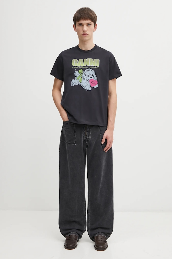 Aries jeansy Washed Canvas Walking Pant AR3111004 czarny