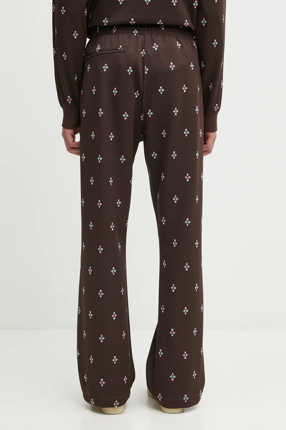 Odzież Needles spodnie Track Pant RW313 brązowy