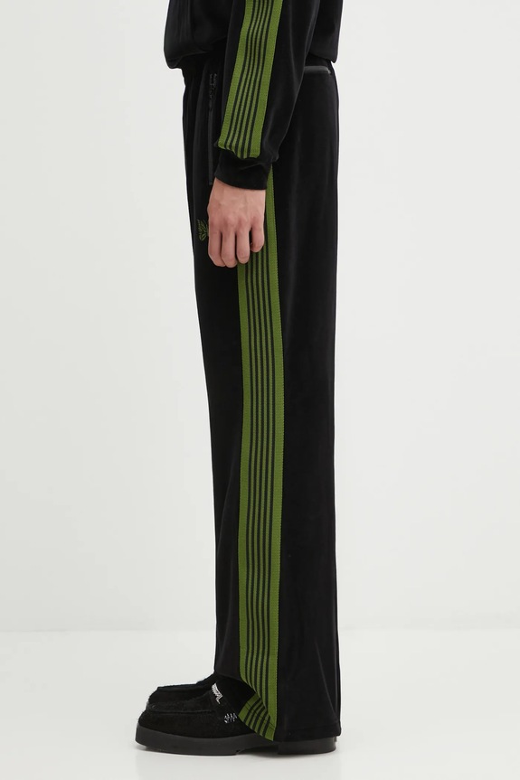 Needles spodnie dresowe Boot-Cut Track Pant dzianina czarny RW326