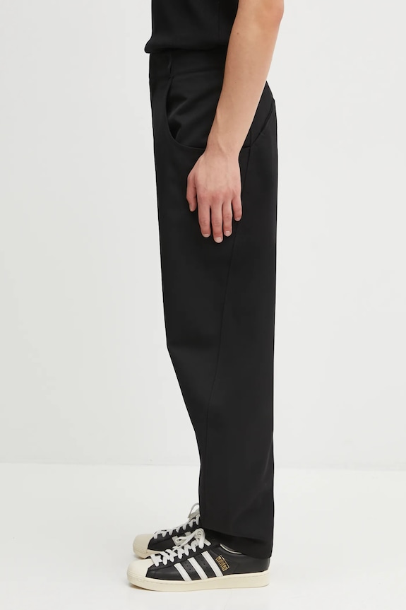 Kalhoty s příměsí vlny Ader Error TROUSERS BO01FWBT0101BK černá AW25