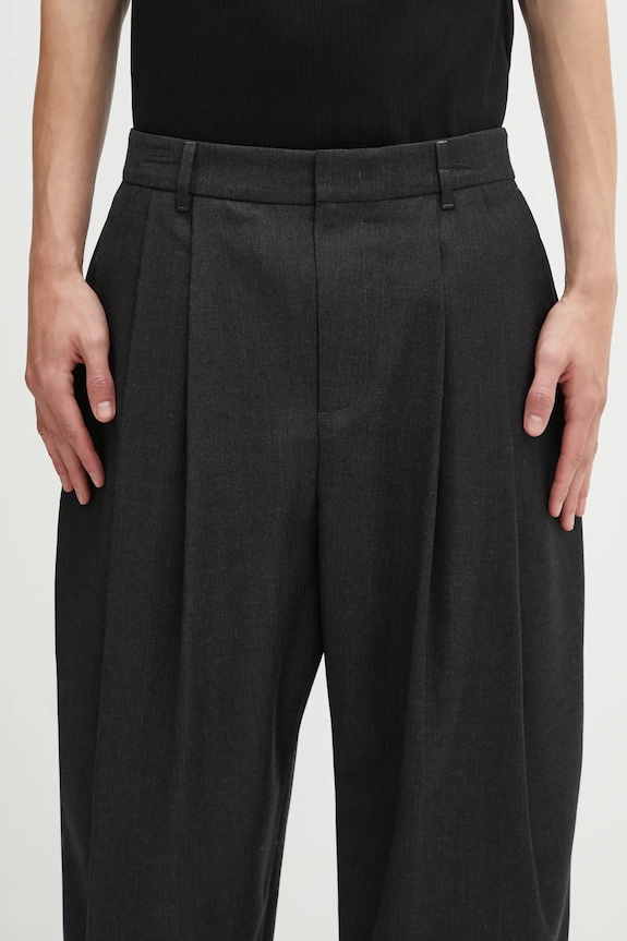 Ader Error pantaloni in lana SLACKS grigio BO42FYSA0101GR