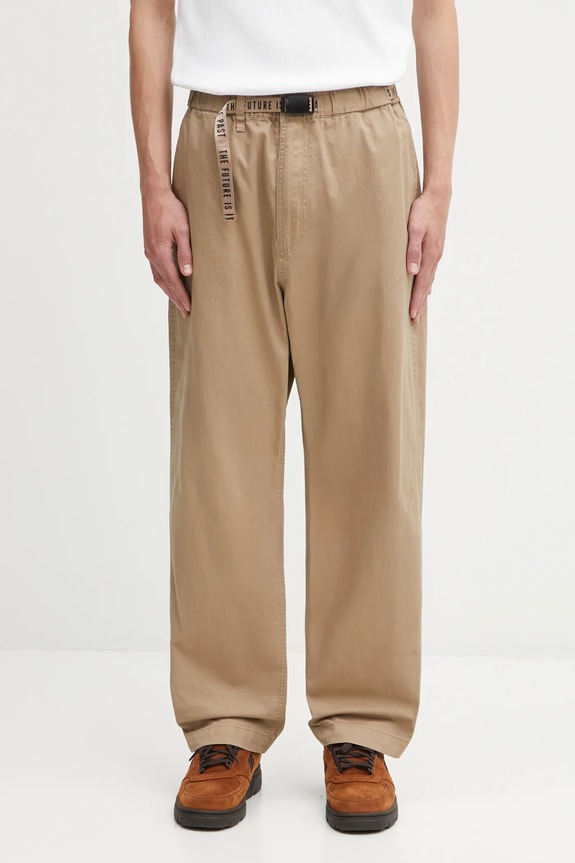 Human Made pantaloni de bumbac WOVEN PANTS uni bej HM30PT012