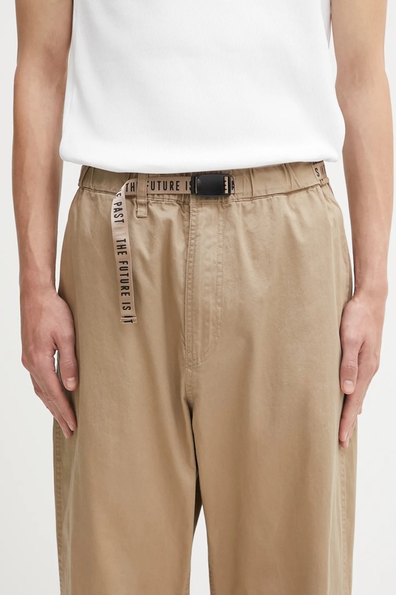 Human Made pantaloni de bumbac WOVEN PANTS bej HM30PT012