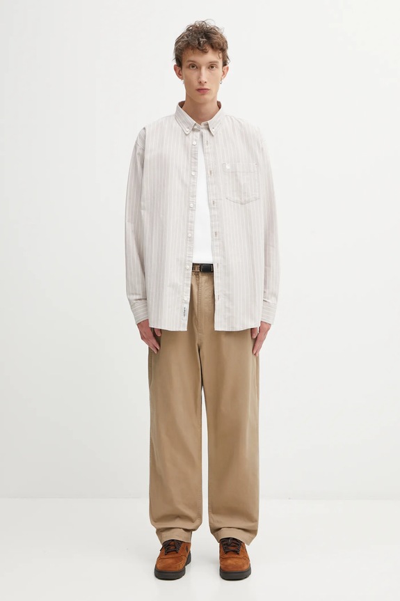 Human Made pantaloni de bumbac WOVEN PANTS HM30PT012 bej