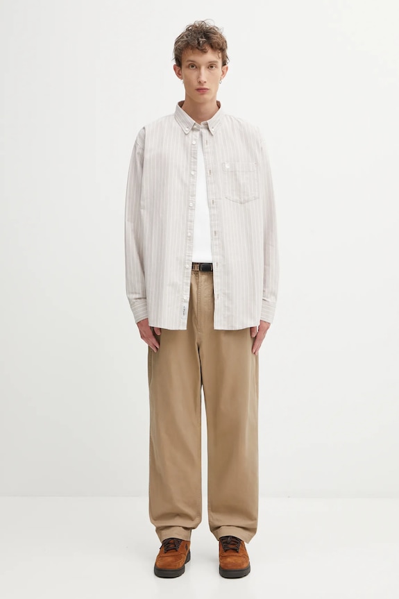 Human Made pantaloni de bumbac WOVEN PANTS HM30PT012 bej