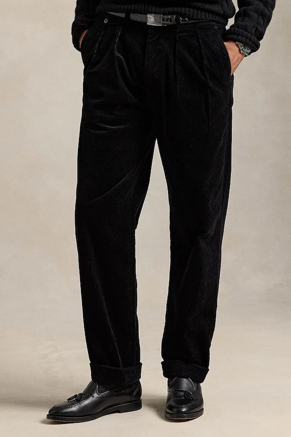 Polo Ralph Lauren corduroy trousers 42.2 8W CORDUROY cotton black 710882543014