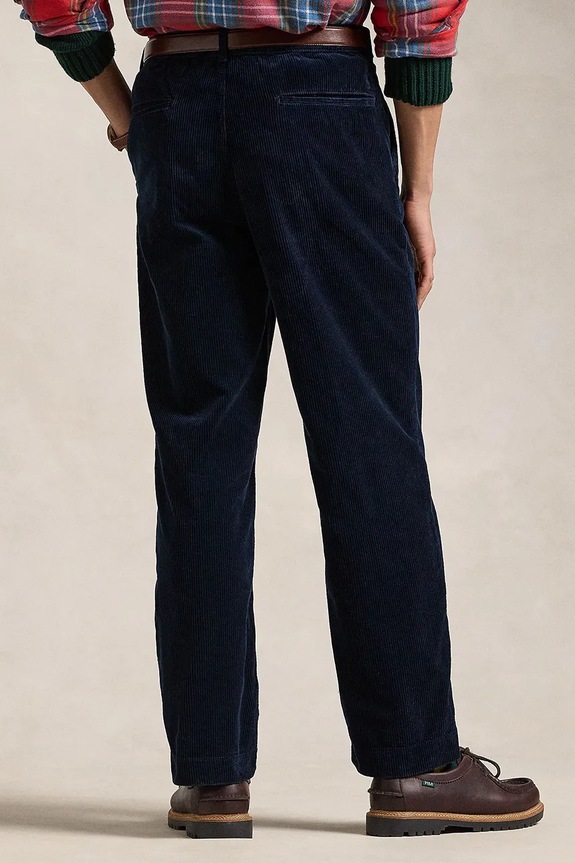 Polo Ralph Lauren pantaloni de bumbac 42.2 8W CORDUROY.EASY 710944489002 albastru AW25