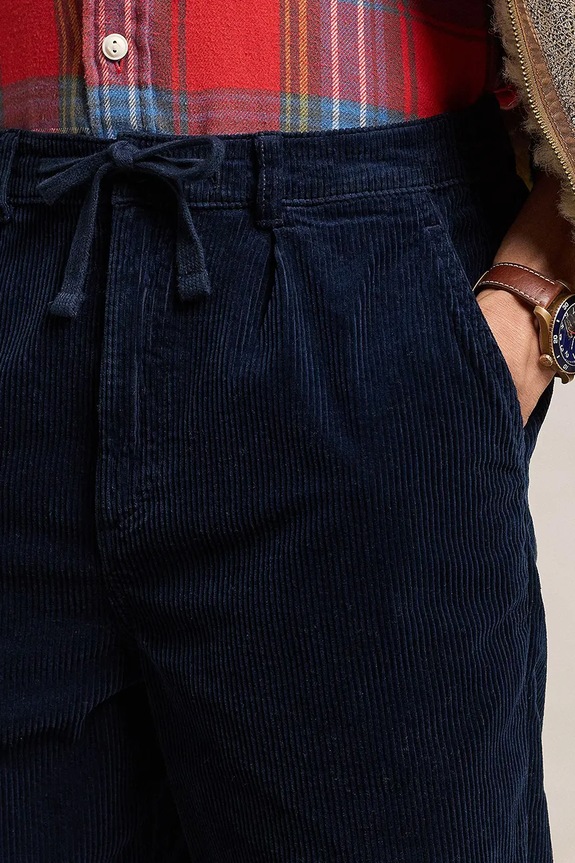 Polo Ralph Lauren pantaloni de bumbac 42.2 8W CORDUROY.EASY albastru 710944489002