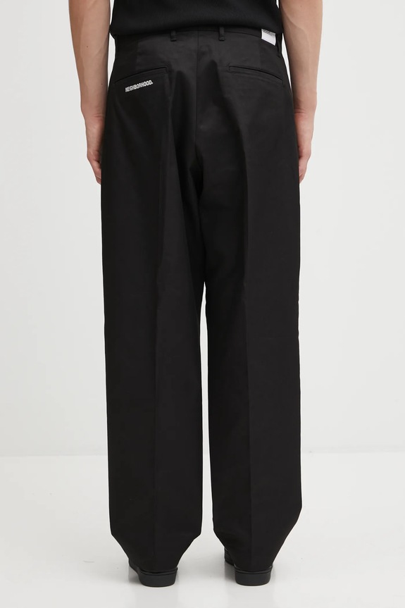 NEIGHBORHOOD pantaloni TWO TUCK negru 252ZANH.PTM06