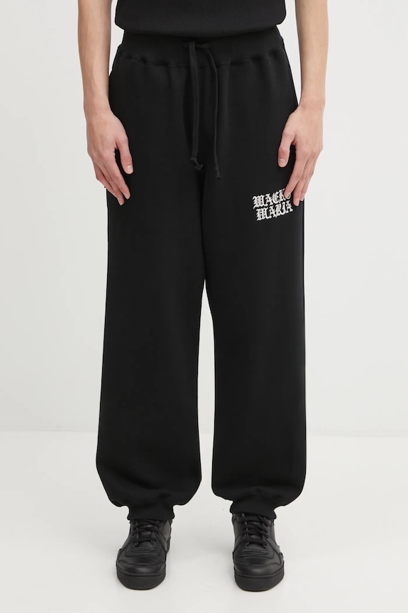 Wacko Maria pantaloni de trening din bumbac Heavy Weight uni negru 25FW.WMC.SP01
