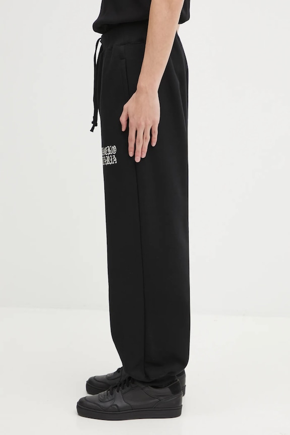 Wacko Maria pantaloni de trening din bumbac Heavy Weight 25FW.WMC.SP01 negru AW25