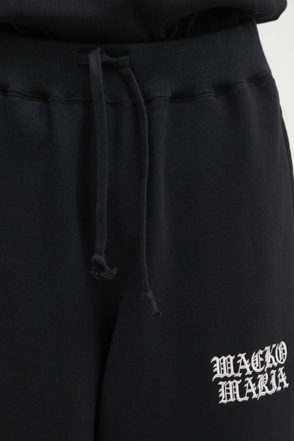 Wacko Maria pantaloni de trening din bumbac Heavy Weight negru 25FW.WMC.SP01