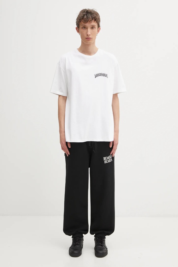 Wacko Maria pantaloni de trening din bumbac Heavy Weight 25FW.WMC.SP01 negru