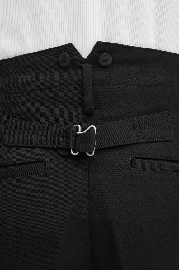 Visvim spodnie z dodatkiem wełny PASTORAL HW SLACKS czarny 125205008019