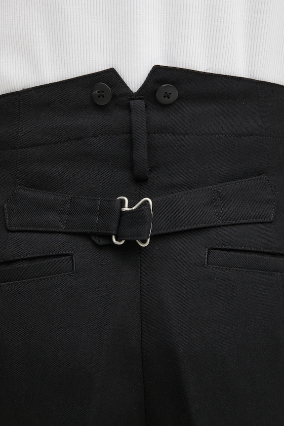 Visvim spodnie z dodatkiem wełny PASTORAL HW SLACKS czarny 125205008019