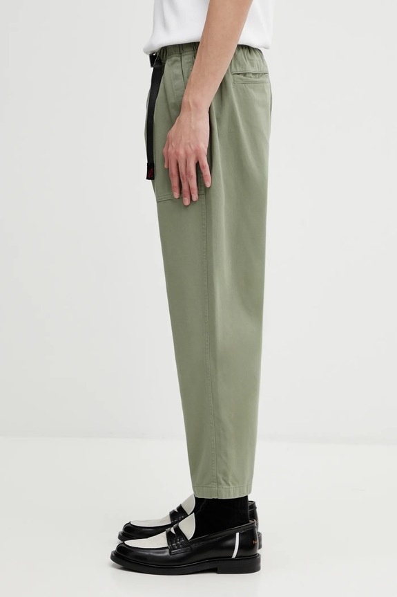 Gramicci LOOSE TAPERED PANT pantaloni in cotone da uomo G103.OGT. verde AW25
