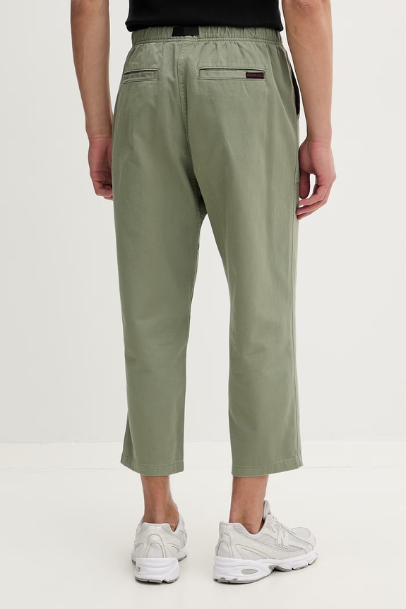Odzież Gramicci spodnie męskie bawełniane LOOSE TAPERED PANT G103.OGT. zielony