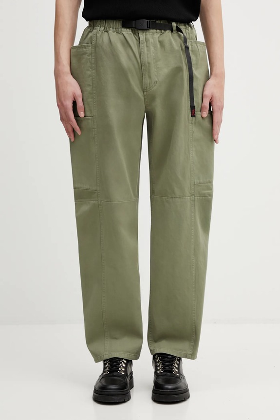 Gramicci pantaloni de bumbac VOYAGER PANT bumbac verde G5SM.P086.