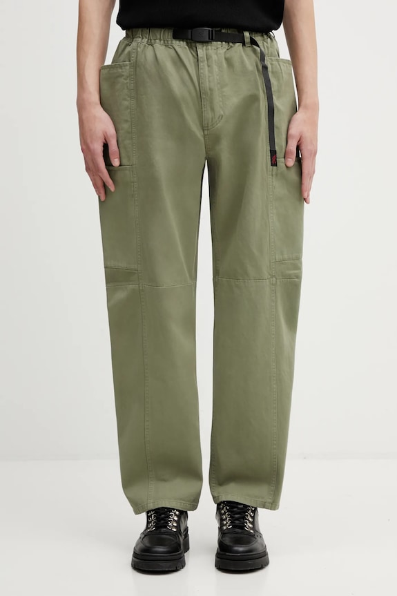 Gramicci pantaloni de bumbac VOYAGER PANT bumbac verde G5SM.P086.