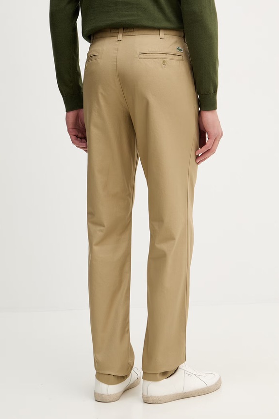 Îmbrăcăminte Lacoste pantaloni de bumbac HH3332 bej
