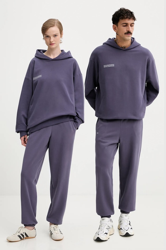 Pangaia pantaloni tuta di cotone maglia violetto 10000295.