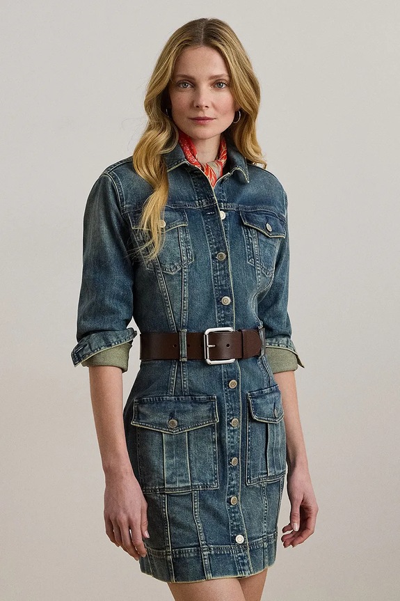 Odzież Lauren Ralph Lauren sukienka 200971264 niebieski
