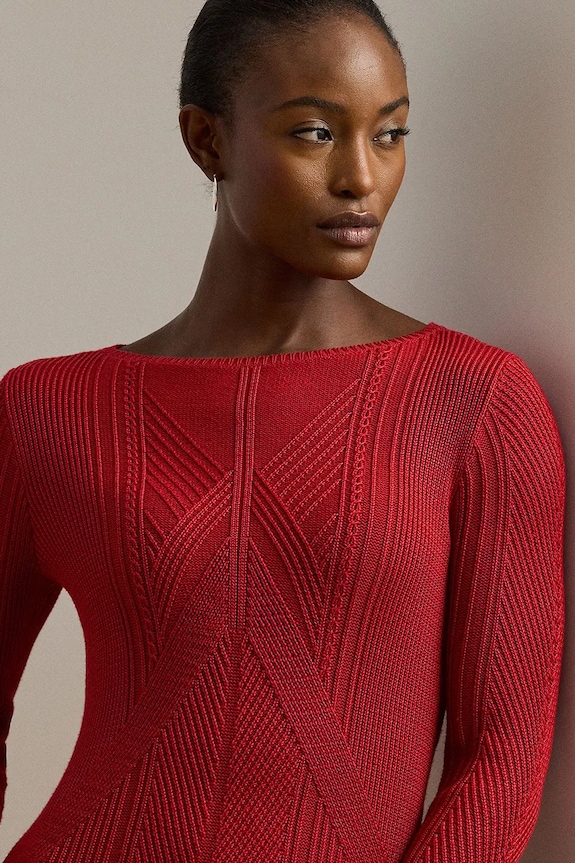 Šaty Lauren Ralph Lauren červená 200971346
