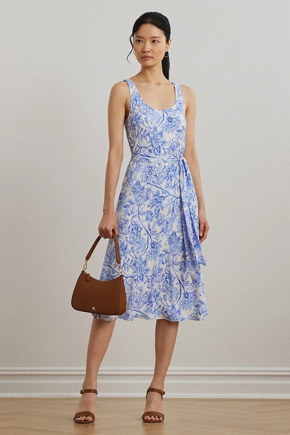 Šaty Lauren Ralph Lauren kvetinový modrá 200973375