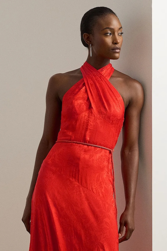 Odzież Lauren Ralph Lauren sukienka 253971055 czerwony