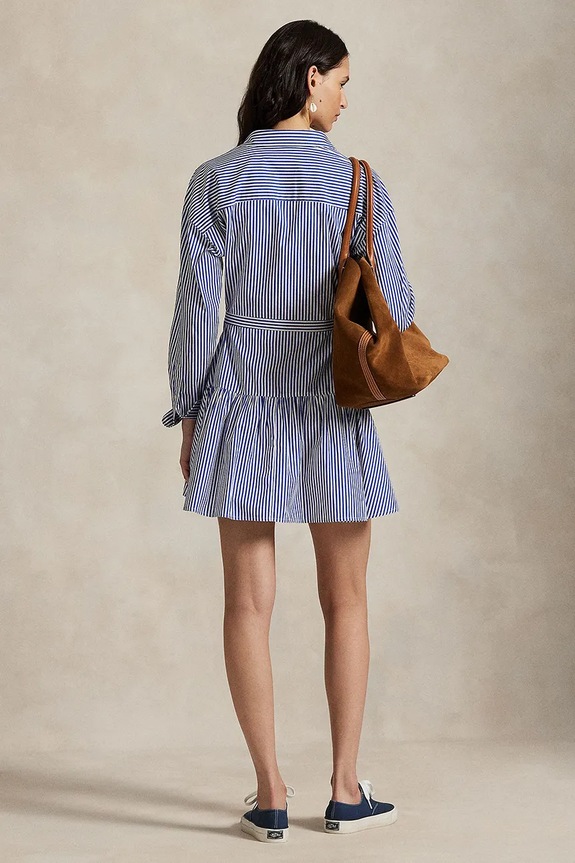 Polo Ralph Lauren rochie din bumbac 211972052 albastru AW25