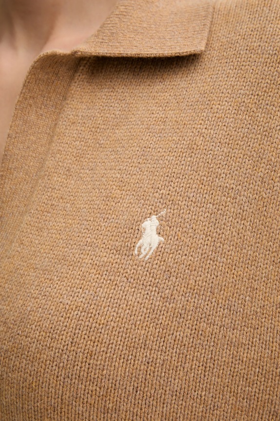Polo Ralph Lauren sukienka z wełną 211A91143 beżowy