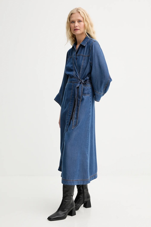 Rifľové šaty MUNTHE PRESCOTT 252134025207 modrá AW25