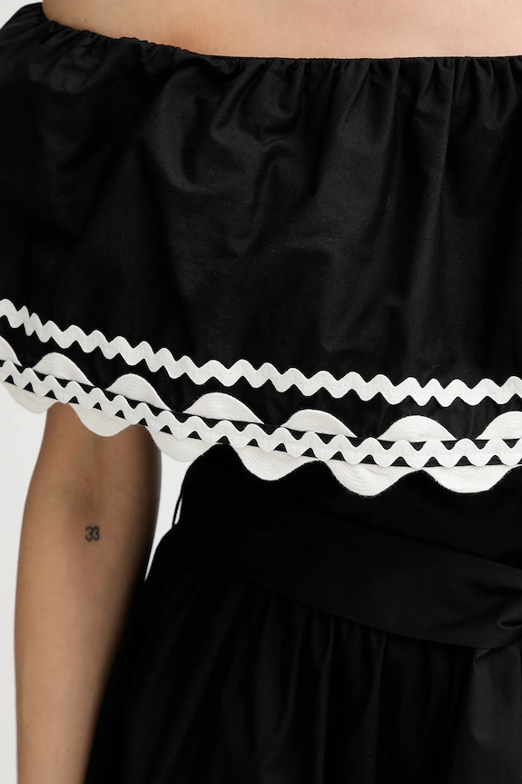 Morgan rochie din bumbac RCAPRI negru