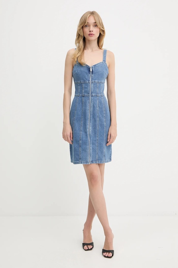 Morgan rochie jeans RSTRAP albastru AW25