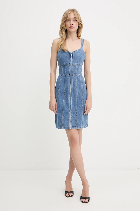 Morgan rochie jeans RSTRAP albastru AW25