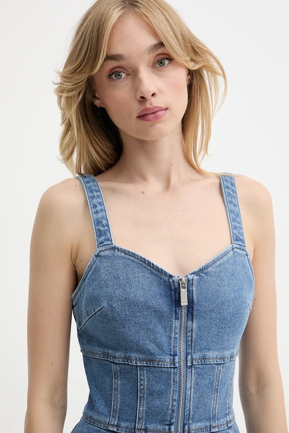 Morgan rochie jeans albastru RSTRAP