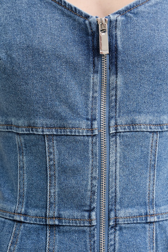 Morgan rochie jeans RSTRAP albastru