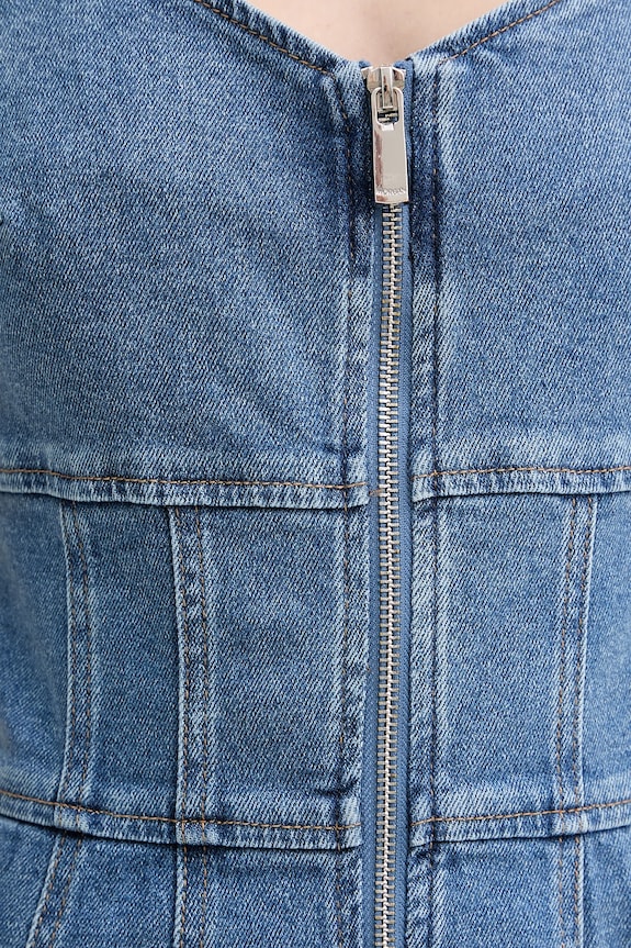 Morgan rochie jeans RSTRAP albastru