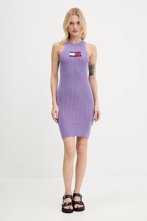 Tommy Jeans rochie DW0DW20877 violet AW25